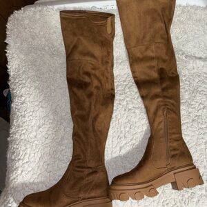 INC International Concepts Tan Over-the-Knee Boots
